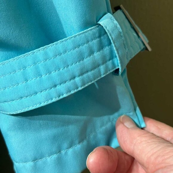 Studio by Liz Claiborne Lightweight Spring Trench Coat - Light Blue & Polka Dots - Picture 5 of 10